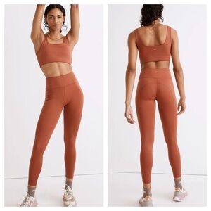 Madewell MWL Flex High-rise 25” Leggings in Weathered Brick, M